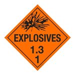 Class 1 - Explosives 1.3C Placard