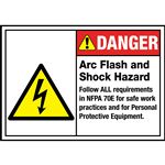 Danger Arc Flash/Shock Hazard 3 1/2 x 5 - Decal