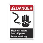 ANSI Danger Electrical Hazard Turn Off Power Sign