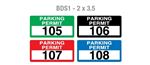 Parking Permit Bumper Decal - 2" x 3 1/2"