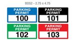 Parking Permit Bumper Decal - 2 3/4" x 4 3/4"