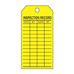 Inspection Record - Yellow Cardstock Tag