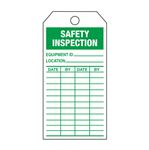 Safety Inspection - Green Cardstock Tag