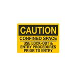 Use Lock-Out & Entry Procedures Prior To Entry 3 1/2 x 5