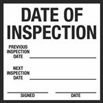 Date of Inspection Vinyl Label 6 x 6