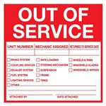 Out of Service Vinyl Label - 6" x 6"