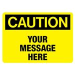 Custom Worded Industrial Decals - Caution