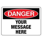 Custom Worded Industrial Decals - Danger