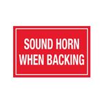 Sound Horn When Backing Decal