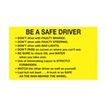 Be a Safe Driver Decal