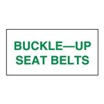 Seat Belt Decals - Buckle-Up Seat Belts 3 x 6