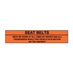 Seat Belt Decals - Seat Belts Must Be Worn At All Times 1 x 5