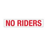 No Riders Decal