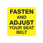 Fasten and Adjust Your Seat Belt Decal