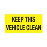 Keep This Vehicle Clean Decal