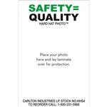 Safety=Quality - Hard Hat Safety Decals 2 x 3