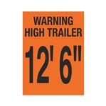 Trailer Markings - Warning High Trailer 12' 6"