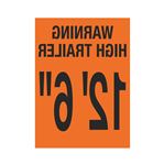 Trailer Markings - Warning High Trailer 12' 6" Reversed