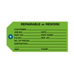 Repairable Or Rework Repair Tag - Green