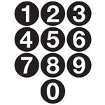 Jumbo Number Printed Labels - 4" Black