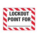 Electrical Decals - Lockout Point For ______ 3 1/2 x 5