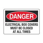 Electrical Box Covers Must Be Closed All Times 3 1/2 x 5