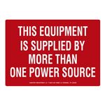 Equipment Supplied By More Than One Power Source 3 1/2 x 5