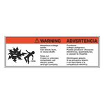 Warning / Advertencia (Mr. Ouch) 3 1/2 x 10 1/2 Decal