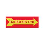 Luminescent Emergency Exit Graphic Right Arrow 4"x12" Sign