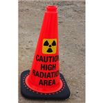 Caution High Radiation Area Traffic Cone