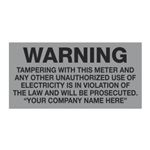 Warning Tampering With This Meter...