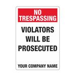 Custom No Trespassing Signs