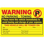 Warning- No Parking-Towing Stickers Pk/50