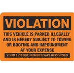 Violation Parked Illegally Stickers Pk/50