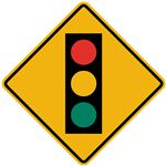 Traffic Light Ahead (Graphic) Sign 24" x 24"