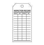 Inspection Record - White Rigid Vinyl Tag