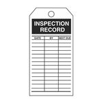 Inspection Record - Black Rigid Vinyl Tag