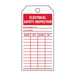 Electrical Safety Inspection - Red Rigid Vinyl Tag