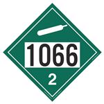 UN#1066 Non-Flammable Gas Numbered Placard