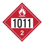 UN#1011 Flammable Gas Numbered Placard