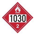 UN#1030 Flammable Gas Numbered Placard