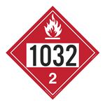 UN#1032 Flammable Gas Numbered Placard