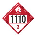 UN#1110 Combustible Stock Numbered Placard