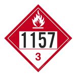 UN#1157 Combustible Stock Numbered Placard