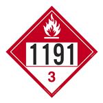 UN#1191 Combustible Stock Numbered Placard