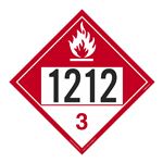 UN#1212 Combustible Stock Numbered Placard