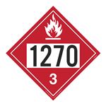 UN#1270 Flammable Liquid Stock Numbered Placard