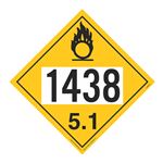 UN#1438 Oxidizer Numbered Placard