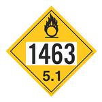 UN#1463 Oxidizer Numbered Placard