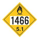 UN#1466 Oxidizer Numbered Placard